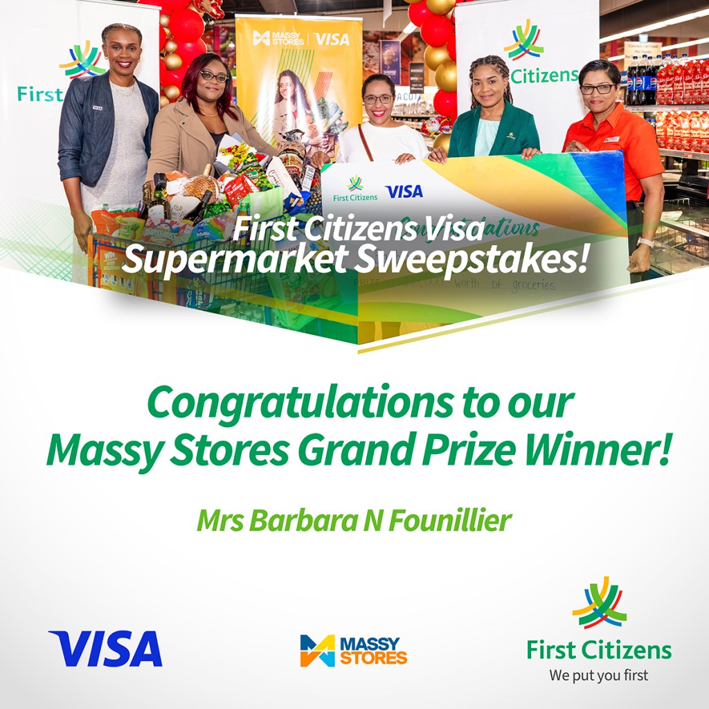 Credit Card Promotion Massy Stores Winner Mrs. Barbara N Founillier